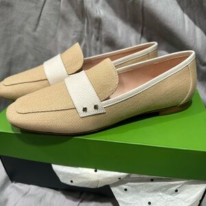 Kate Spade New York Marina Raffia Straw Loafers 8 NWT